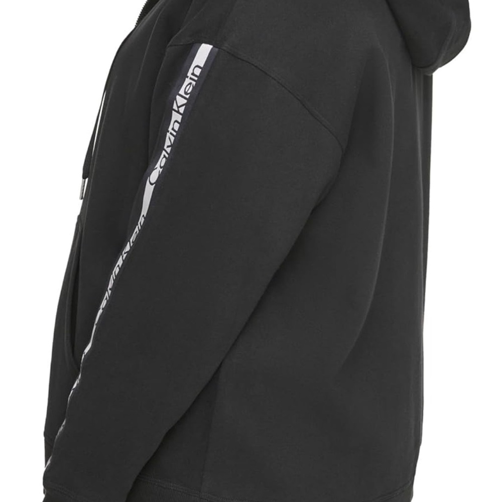 Calvin Klein Black Zip-Up Hoodie with Hood - Picture 2 of 6